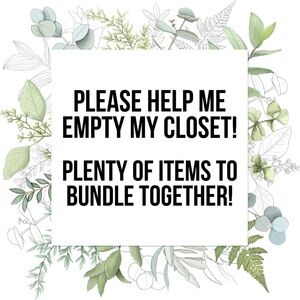 Help Me Empty My Closet! Bundles 3+, Get 15% Off!